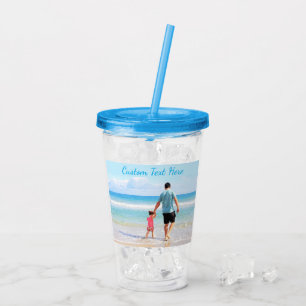 Custom Your Photo Acrylic Tumbler with Text