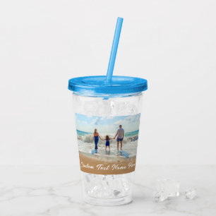 Custom Your Photo Acrylic Tumbler with Text Name