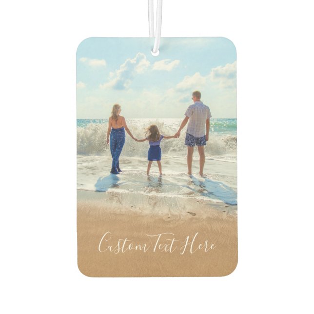 Custom Your Photo Air Freshener with Text (Back)