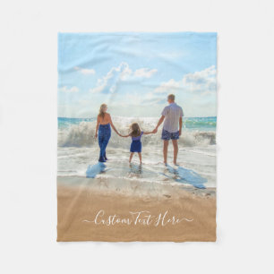 Custom Your Photo and Text Baby Fleece Blanket