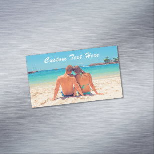 Custom Your Photo and Text Business Card Magnet