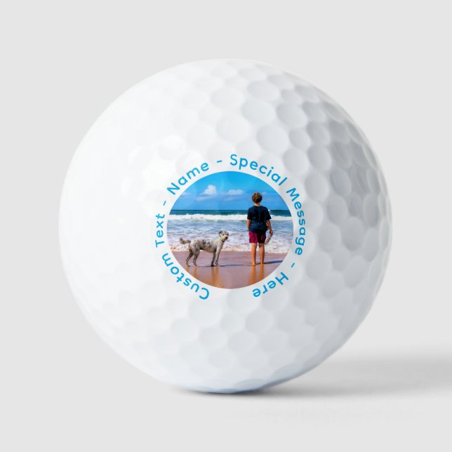 Custom Your Photo and Text Golf Balls Personalised (Front)