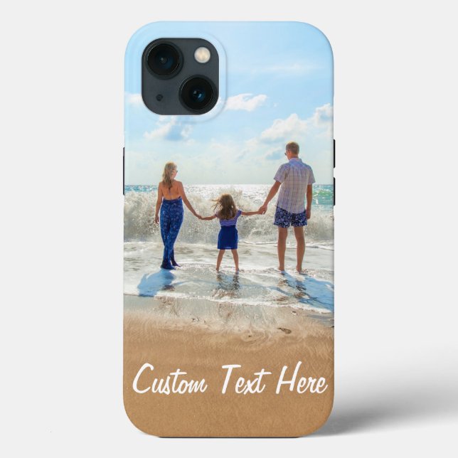 Custom Your Photo and Text iPhone Case Gift (Back)