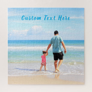 Custom Your Photo and Text Jigsaw Puzzle Gift