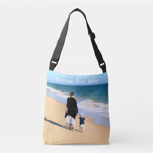 Custom Your Photo and Text Personalised Crossbody Bag (Front)