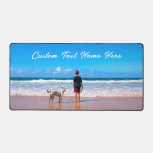 Custom Your Photo and Text Personalised Desk Mat