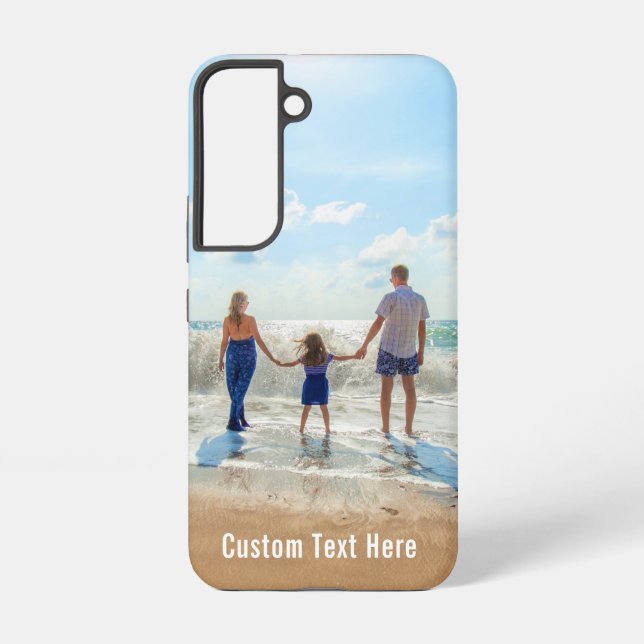 Custom Your Photo and Text Samsung Galaxy S22 Case (Back)