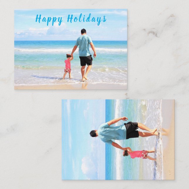 Custom Your Photo and Text Summer Holidays Card (Front/Back)