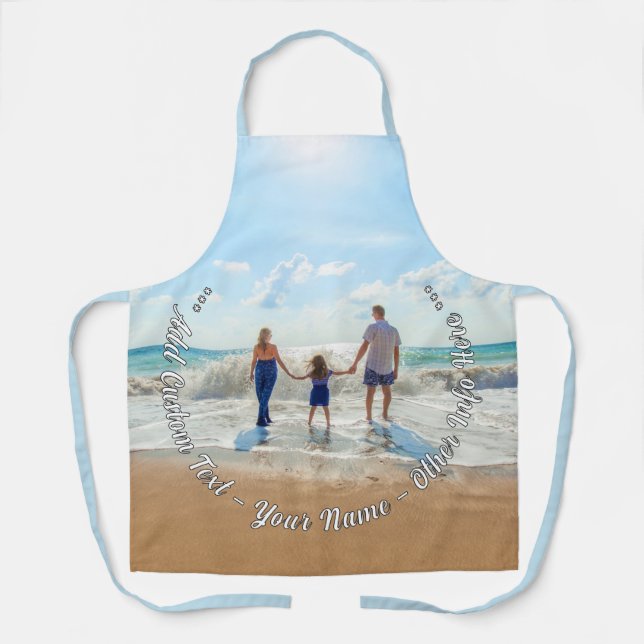 Custom Your Photo Apron and Text Personalised Gift (Front)