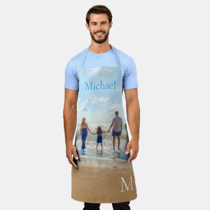 Custom Your Photo Apron with Name and Letter