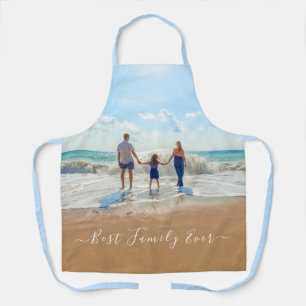 Custom Your Photo Apron with Text Best Family Ever