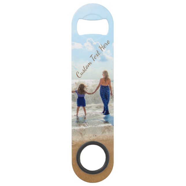 Custom Your Photo Bar Key Gift with Text Name (Front)