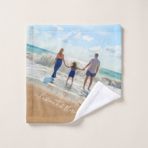 Custom Your Photo Bath Towels with Text Name