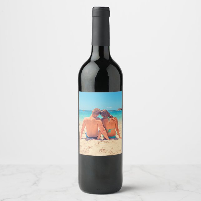 Custom Your Photo Bottle Label Personalized (Front)