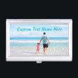 Custom Your Photo Business Card Case with Text<br><div class="desc">Custom Photo and Text Business Card Cases - Your Own Design - Special - Personalised Family / Friends or Personal Gift - Add Your Text and Photo - Resize and move or remove and add elements / image with Customisation tool ! Choose font / size / colour ! You can...</div>