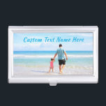 Custom Your Photo Business Card Case with Text<br><div class="desc">Custom Photo and Text Business Card Cases - Your Own Design - Special - Personalised Family / Friends or Personal Gift - Add Your Text and Photo - Resize and move or remove and add elements / image with Customisation tool ! Choose font / size / colour ! You can...</div>