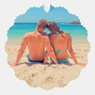 Custom Your Photo Christmas Ornament Card Gift