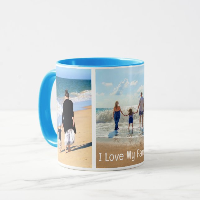 Custom Your Photo Collage Mug Gift with Text (Front Left)