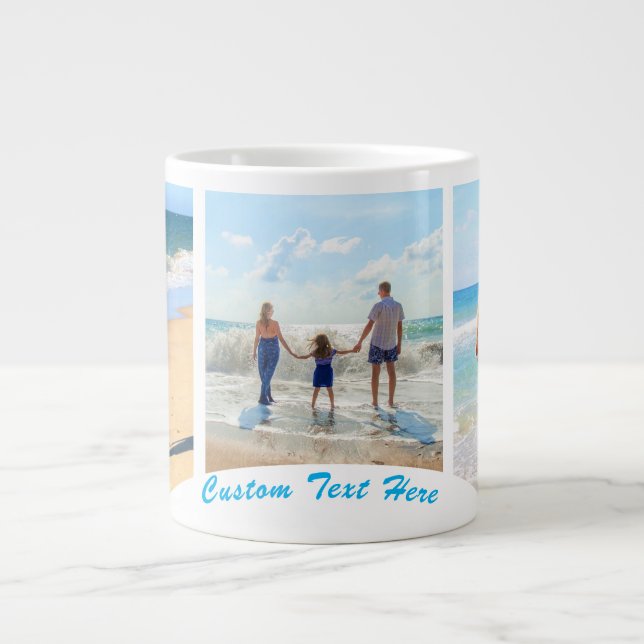 Custom Your Photo Collage Mug Personalised Text (Front)