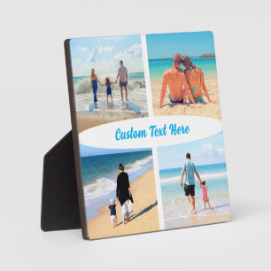 Custom Your Photo Collage Plaque Personalised Text