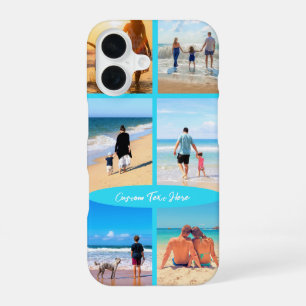 Custom Your Photo Collage with Text iPhone Case