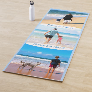 Custom Your Photo Collage Yoga Mat Gift with Text