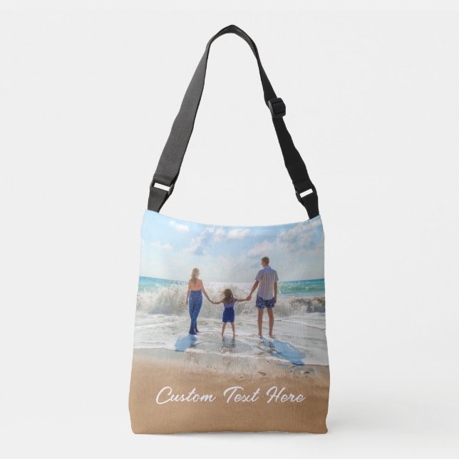 Custom Your Photo Crossbody Bag with Text (Front)