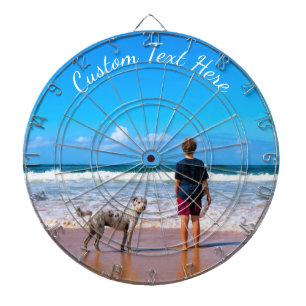 Custom Your Photo Dart Board Gift with Text