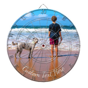 Custom Your Photo Dart Board with Text