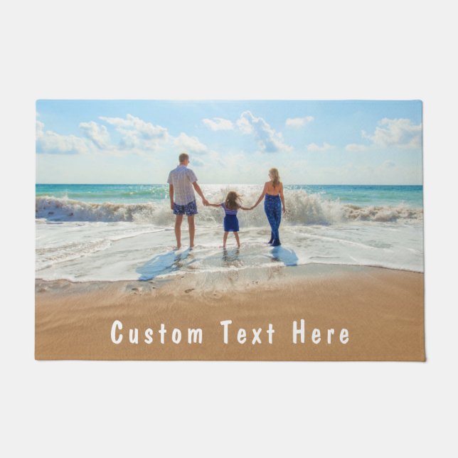 Custom Your Photo Doormat Personalised Text (Front)