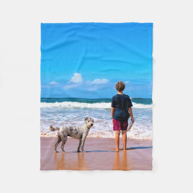 Custom Your Photo Fleece Blanket Personalised (Front)