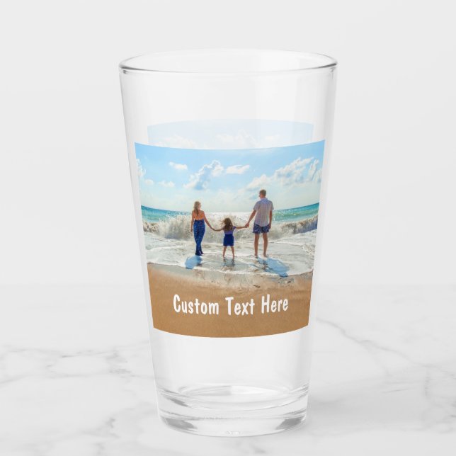 Custom Your Photo Glass and Text Personalised Gift (Front)