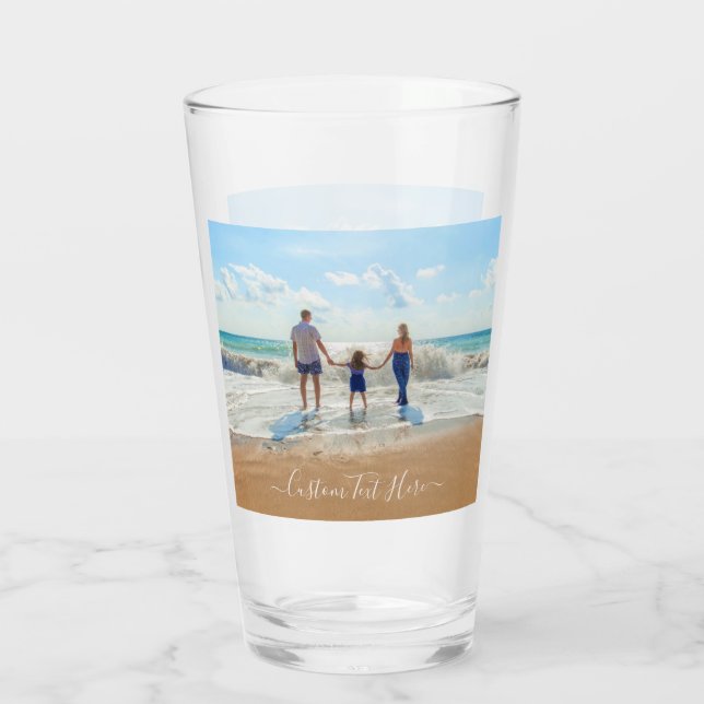 Custom Your Photo Glass Gift with Text Name (Back)