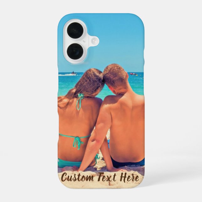 Custom Your Photo iPhone Case Personalised Text (Back)