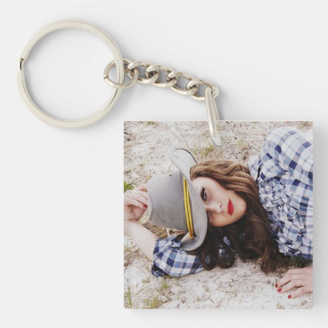 Custom YOUR PHOTO  Key Ring (Front)