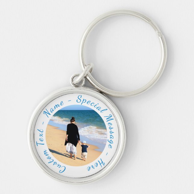 Custom Your Photo Keychain Gift with Text Name (Front)