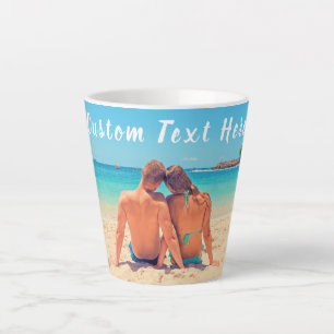 Custom Your Photo Latte Mug Gift with Text