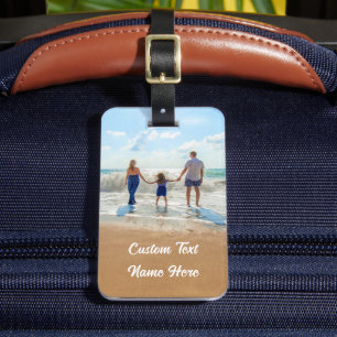 Custom Your Photo Luggage Tag with Text Name