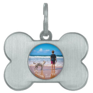Custom Your Photo Pet ID Tag with Text