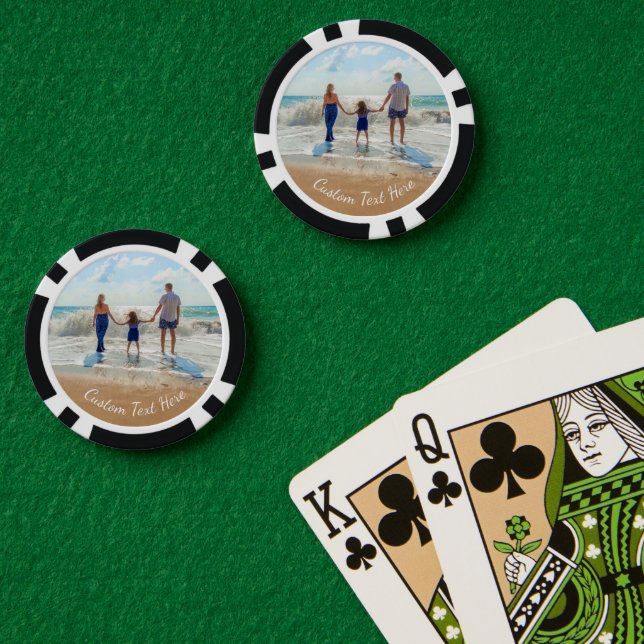 Custom Your Photo Poker Chips with Text Name (Poker Table (Double))