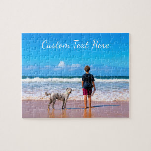 Custom Your Photo Puzzle Gift with Text