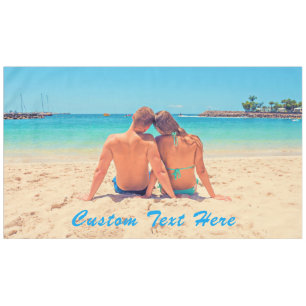 Custom Your Photo Tablecloth with Text