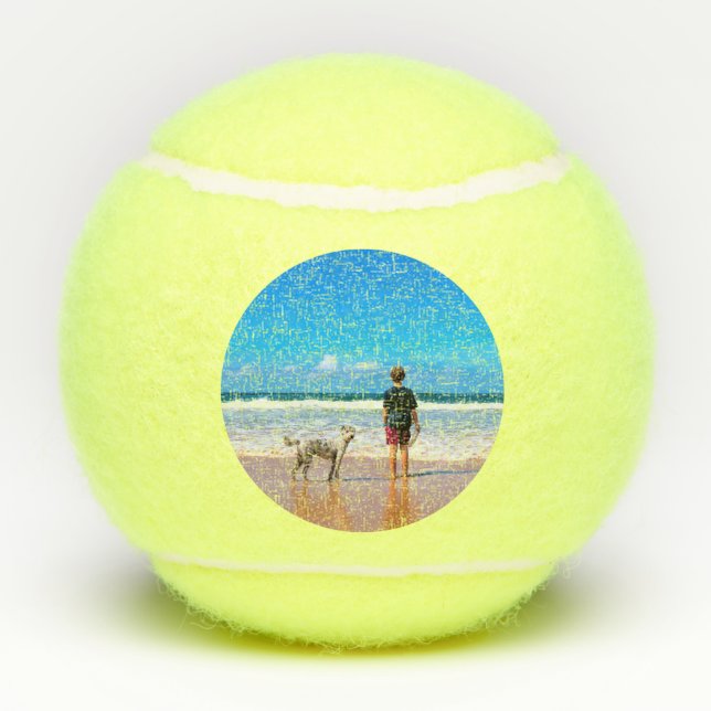 Custom Your Photo Tennis Balls Personalised (Back)