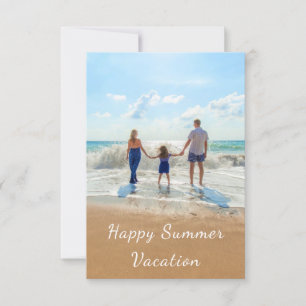Custom Your Photo Text Summer Vacation Card