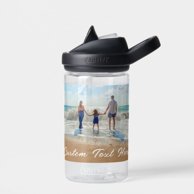 Custom Your Photo Text Water Bottle Personalized (Left)