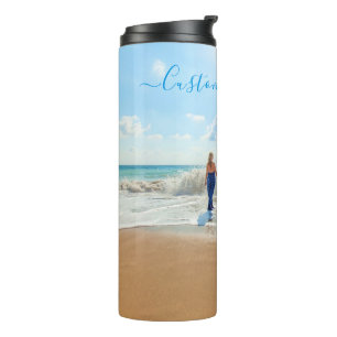 Custom Your Photo Thermal Tumbler with Text