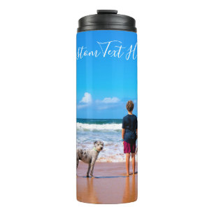 Custom Your Photo Thermal Tumbler with Text