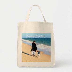 Custom Your Photo Tote Bag with Text