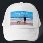 Custom Your Photo Trucker Hat Gift with Text<br><div class="desc">Custom Photo and Text Hats - Your Own Design - Personalised Family / Friends or Personal Trucker Caps / Gift - Add Your Photo and Text - Resize and move or remove and add elements / text with customisation tool ! Choose / add your favourite font / size /colour !...</div>