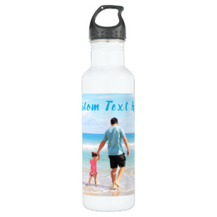 Custom Your Photo Water Bottle with Text